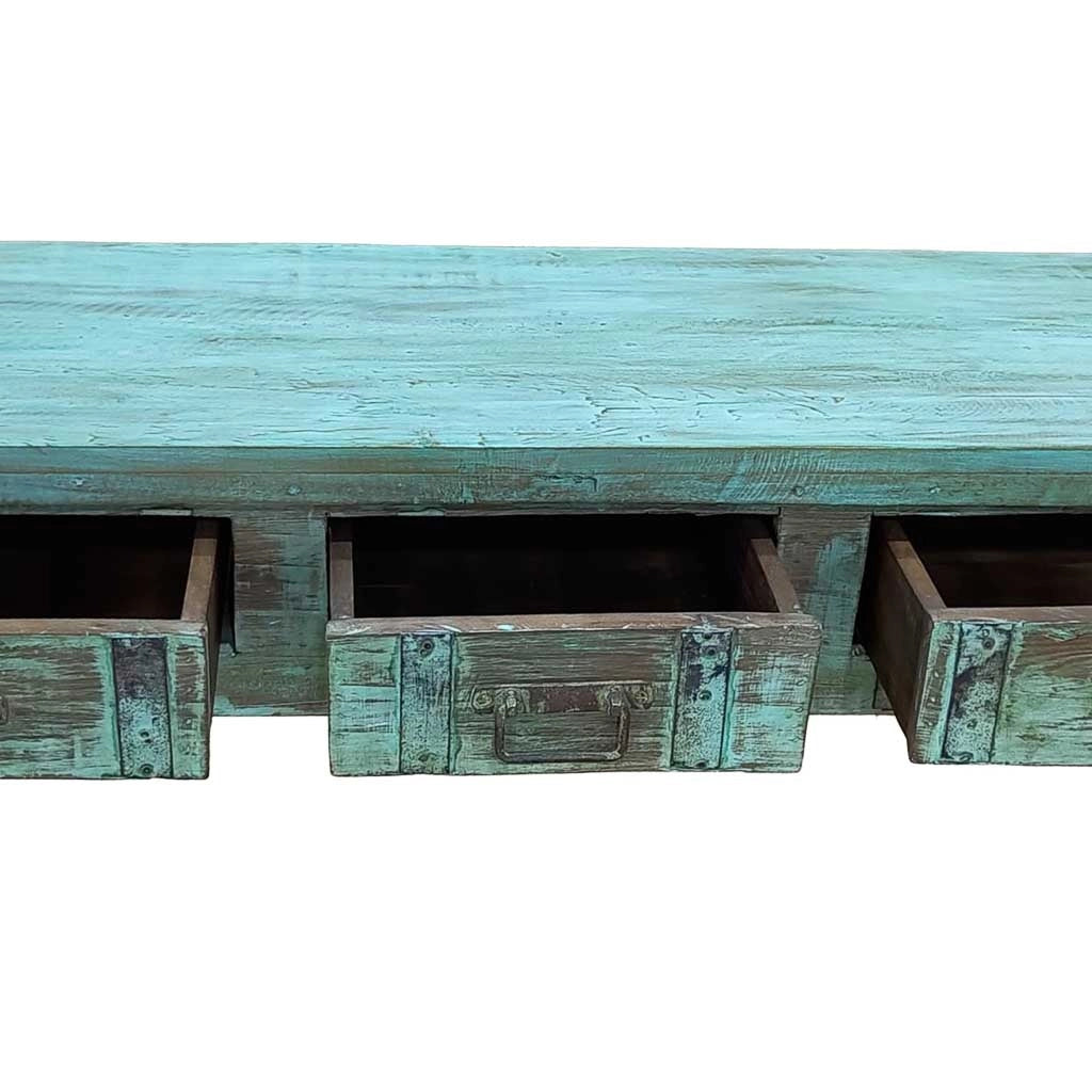 Mobile basso artigianale in legno 165-175x45x57h cm