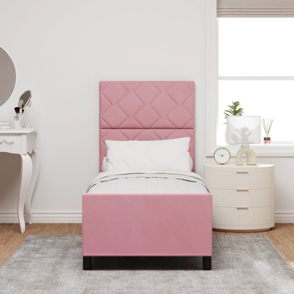 Letto Rosa 80x200 cm Velluto