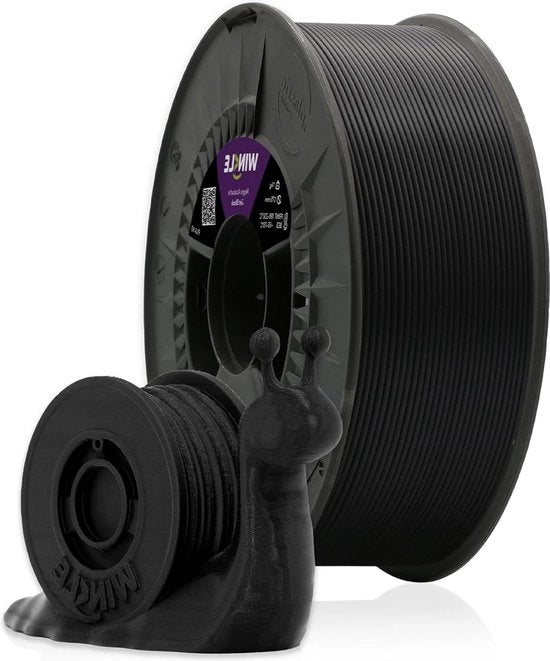 Filamento per Stampante 3D Nero - 2,85 mm Filamento PLA - 1 kg Bobina - Precisione Dimensionale - Compatibile con Tutti gli Stampanti