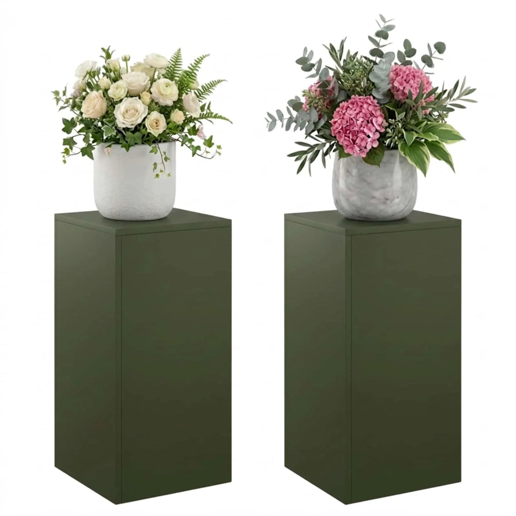 Supporto per piante 2 pcs Verde Oliva 30 x 30 x 60 cm Acciaio 8012481