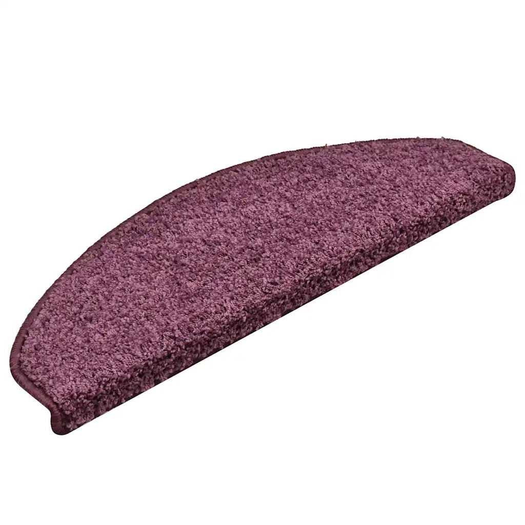 Tappetini per scale 15 pz | Gradini per Scale 65x21x4 cm Viola scuro Semicircolari Grandi