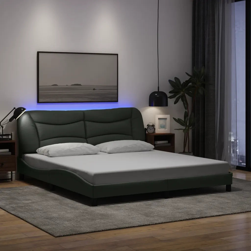 Giroletto con LED senza Materasso Hvar 180x200 cm Tessuto 3213719