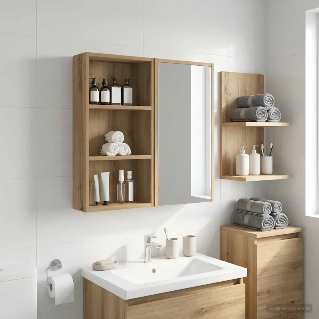Armadio da bagno a muro Rovere Artigianale 40 x 14 x 70 cm