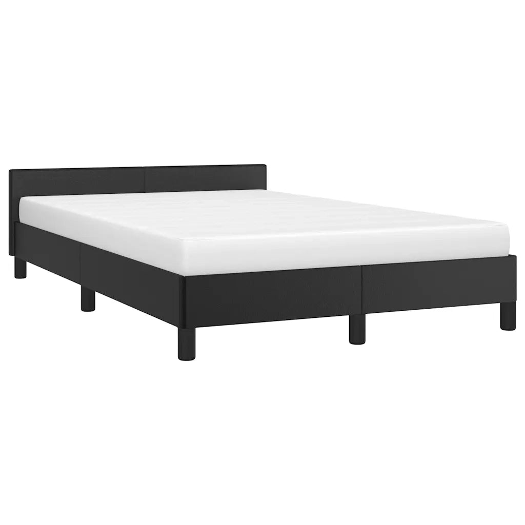 Giroletto con Testiera senza Materasso-Struttura Letto Nero 120x200 cm