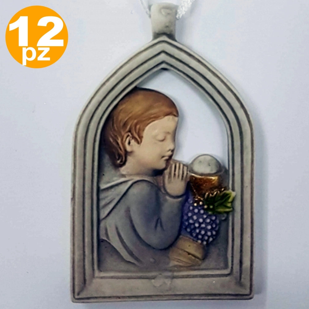 Trade Shop - Bomboniere Comunione Bambino Arco Simbolo Eucarestia Calice Ceramica Appendino -
