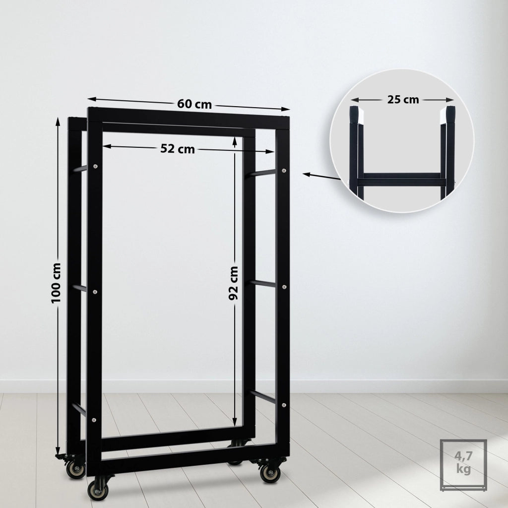 Portalegna Keri con ruote 25x60x100