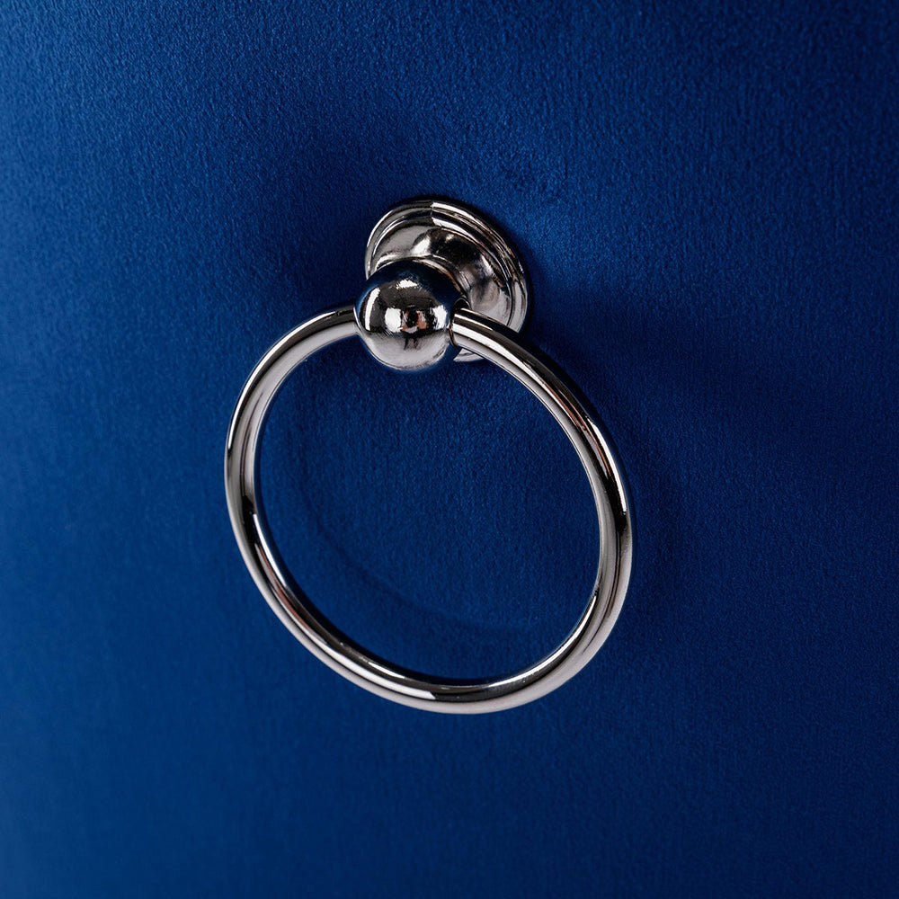 Set 2 sedie Nikki - Xylo - velluto blu gambe cromate