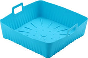 Liner in Silicone per Airfryer 23cm, Adatto per Airfryer XXL 9 pollici, Forma Quadrata, Ripiegabile e Riciclabile, Dimensioni 23cm x 23cm, Adatto per modelli Cosori e Ninja da 6 a 8 QT.