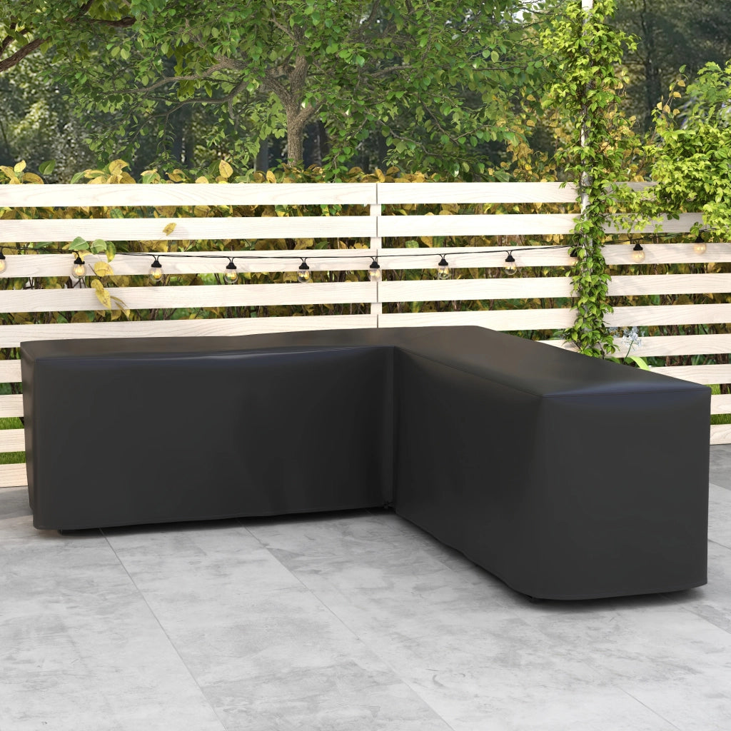Copertura per Divano Angolare Esterno ¨C Zephmum ¨C Nero 250x250x79 cm