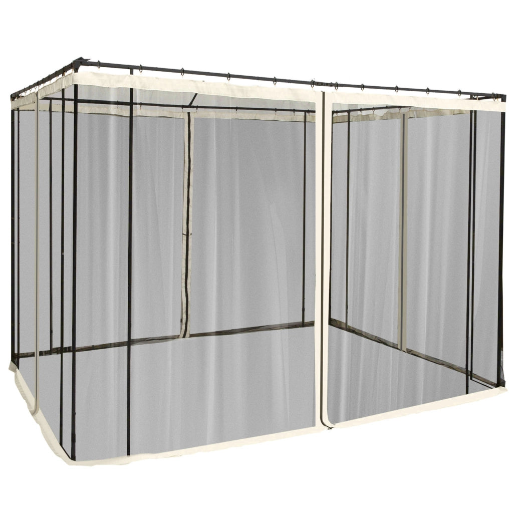 Pannelli Laterali con Zanzariera per Gazebo ¨C zephmum ¨C Nero 3x2 cm