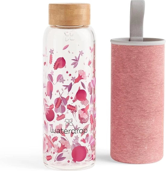 Fiaschetto di vetro - acqua 400ml - libero da bolle di vapore - libero da BPA