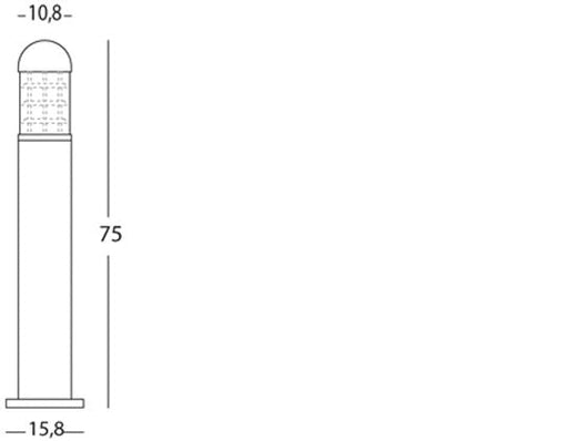 Lampada Paletto Basso per Giardino Colore Grigio per Esterno Linea Torch Livos