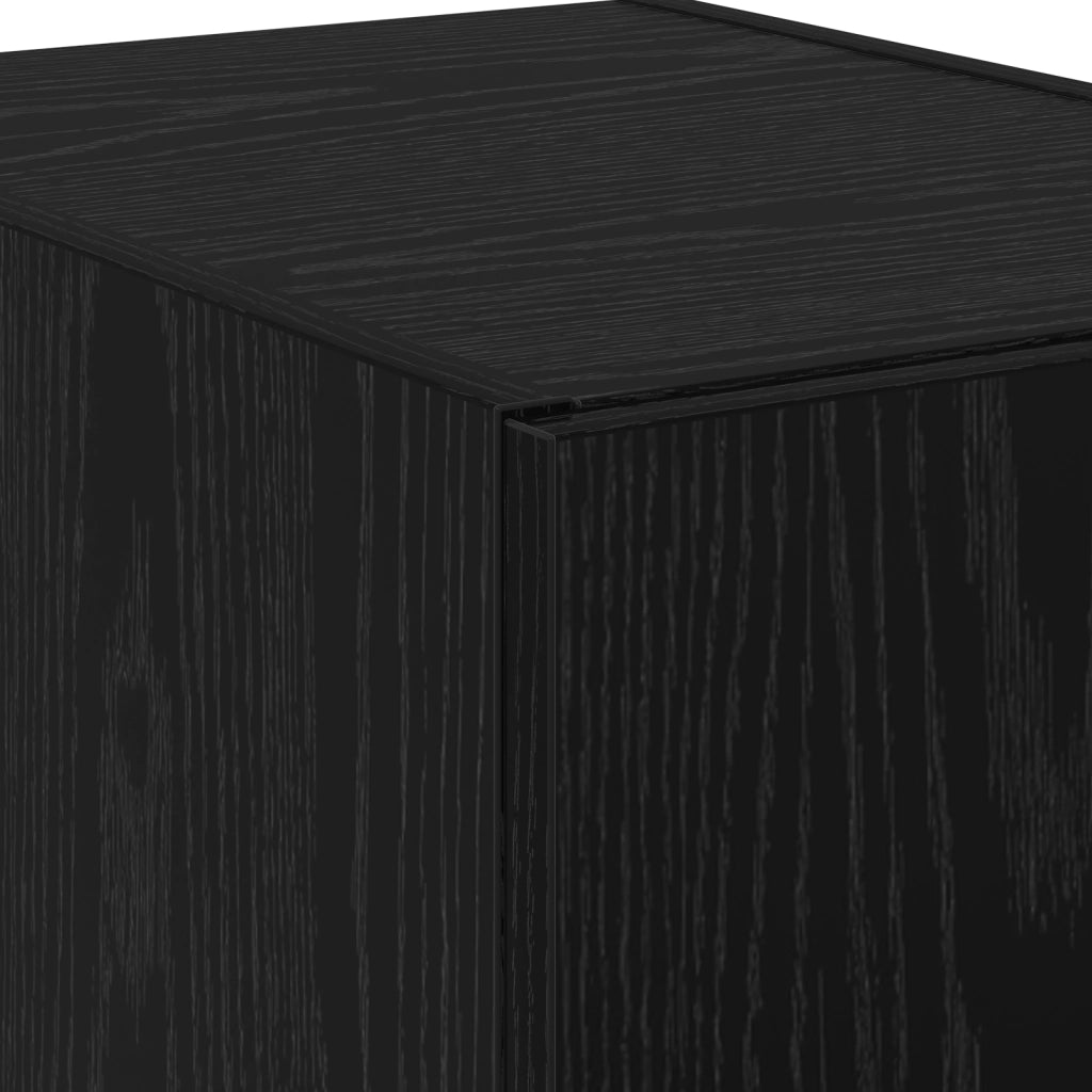 Buffet alto Rovere Nero 40x42.5x185 cm Legno ingegnerizzato