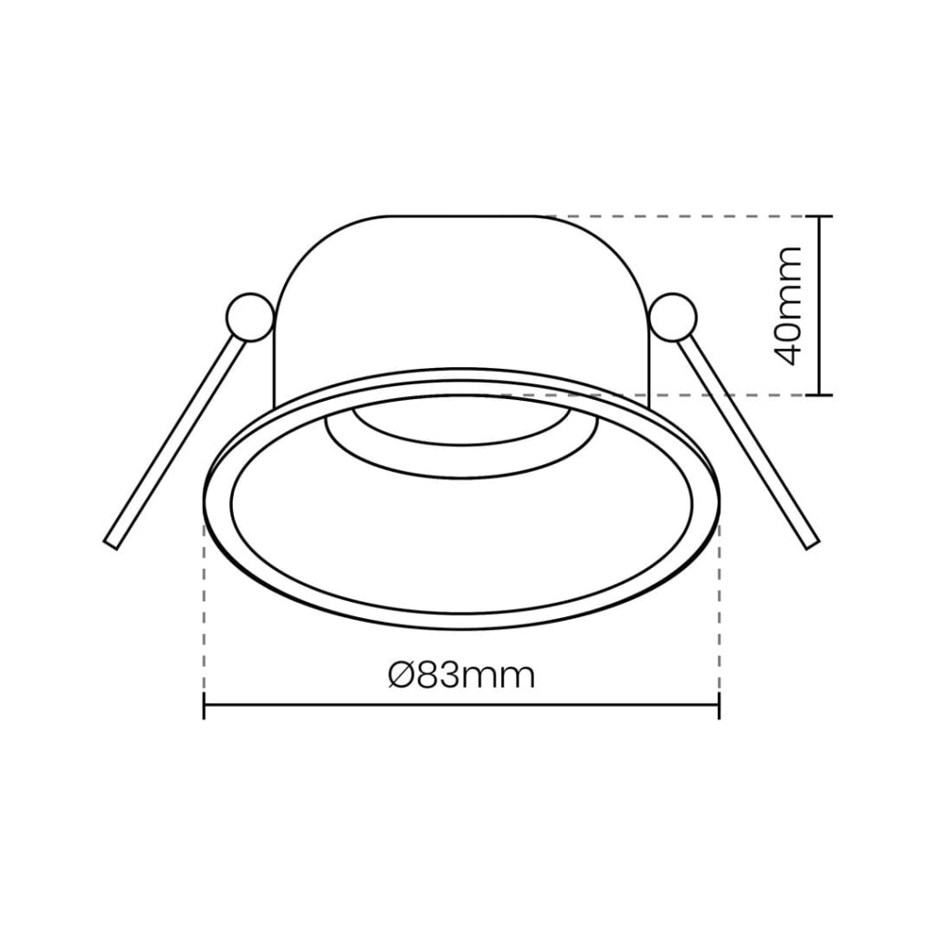 Milagro faretto da incasso nero tondo GU10 dimmer MLOS7240