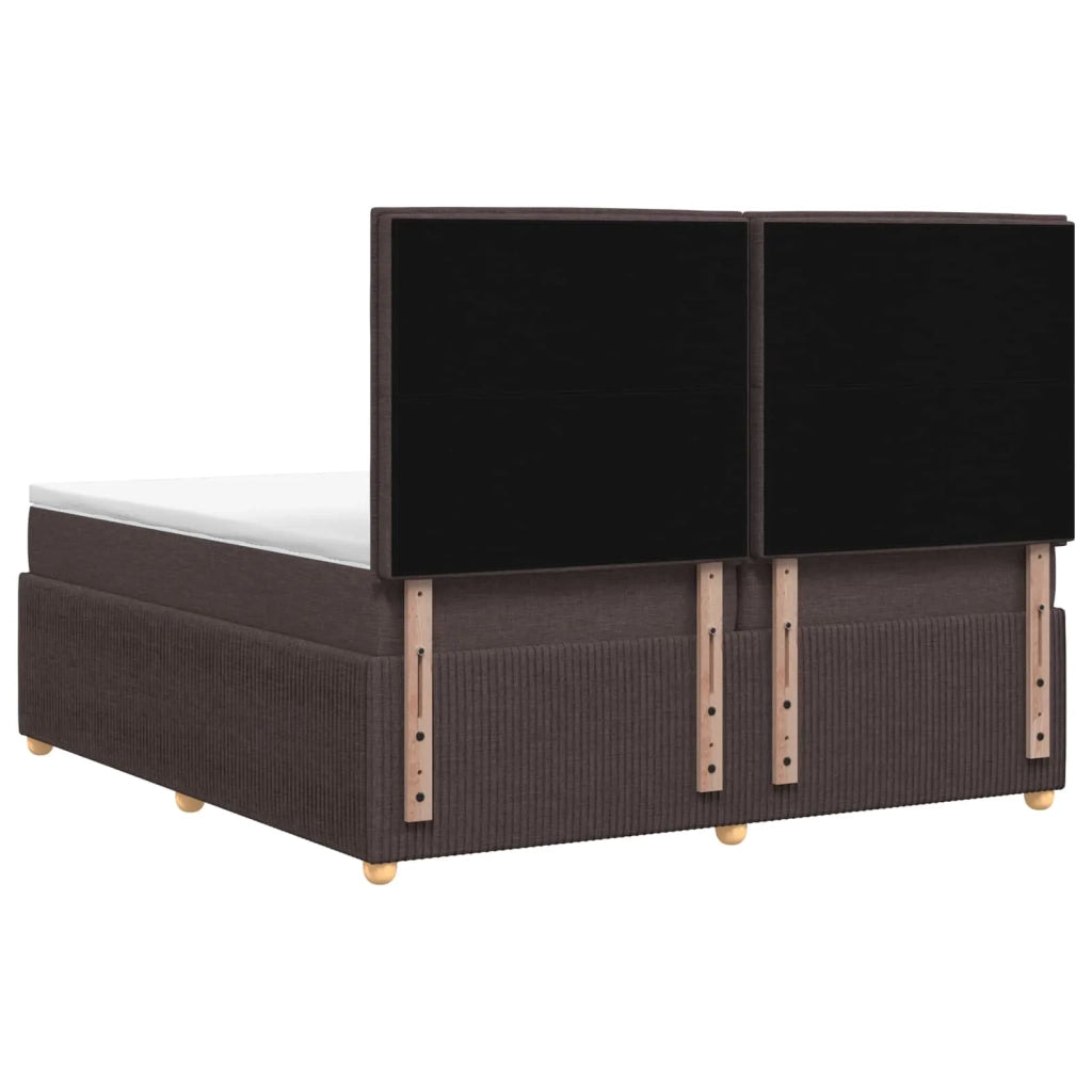 Letto box spring con materasso Marrone Scuro 200 x 200 cm 3454469