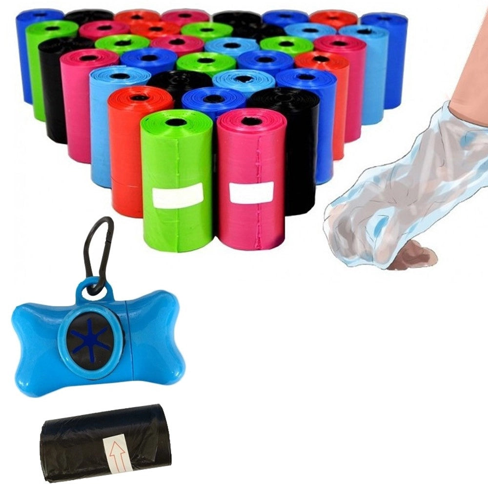 Trade Shop - 600 Sacchetti Igienici Per Bisogni Escrementi Cani Raccolta Feci Con Dispenser -