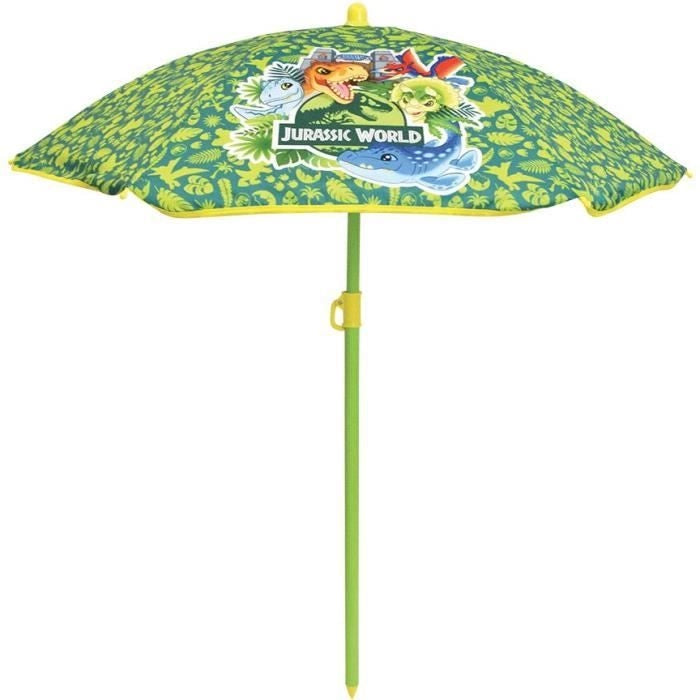FUN HOUSE Mobili da giardino Jurassic Dinosaur - 1 tavolo 46 x 46 cm, 2 sedie 53 x 38,5 x 37,5 cm e 1 ombrellone 125 x 100 cm
