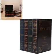 Set di scatole per libri in legno - Contenitore di archiviazione decorativo - Scatola di conservazione robusta - Chiusura magnetica - Compartimento nascosto