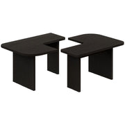 Set di tavolini in legno "Iris" - 90 x 45 x 35 cm - Nero
