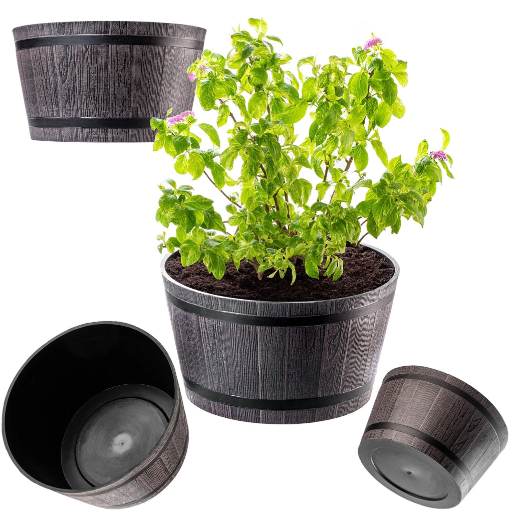 Vaso da fiori KADAX, grande vaso da giardino per terrazzo, copertura per fiori, vaso rotondo da 40 cm