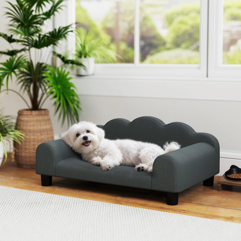 Divano per cani ¨C zephmum ¨C grigio scuro 66x42x28.5 cm