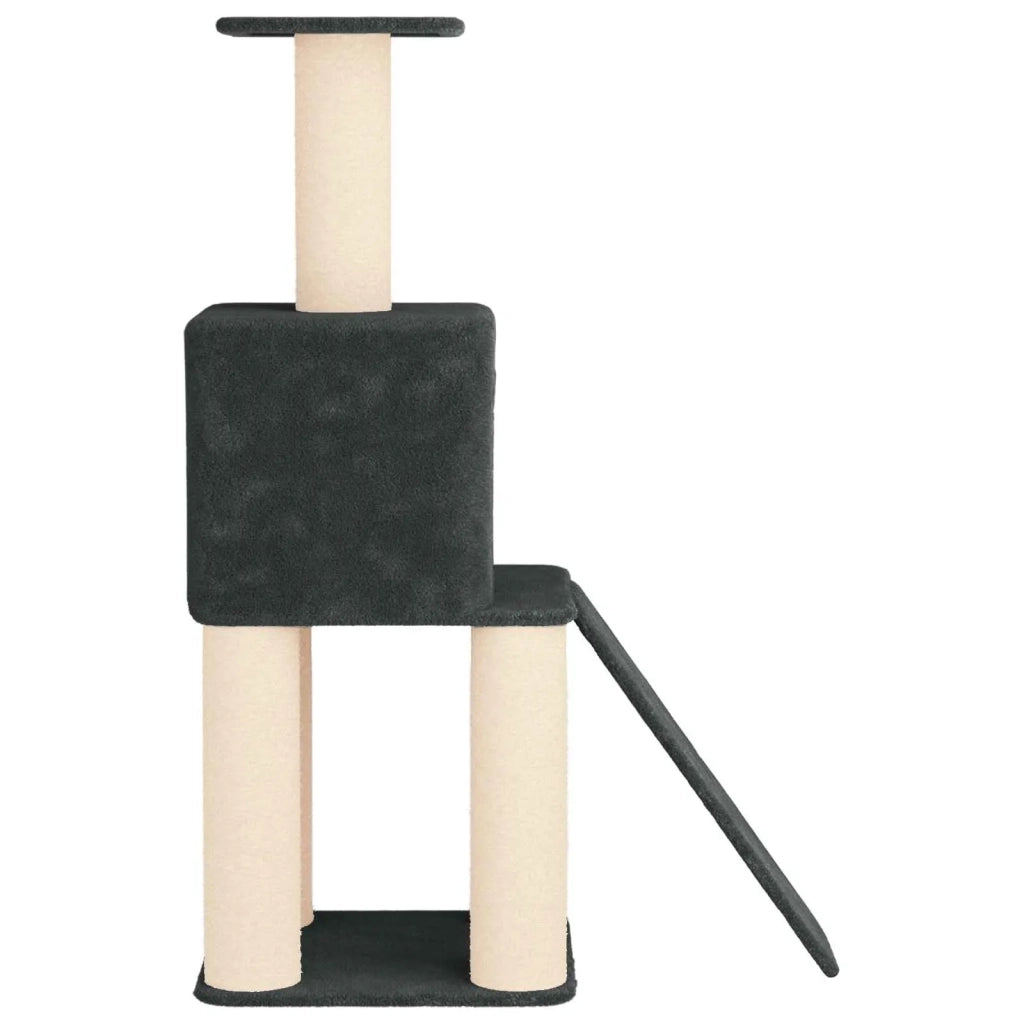 Albero per gatti con pali per graffiare in sisal Grigio Scuro 42033044