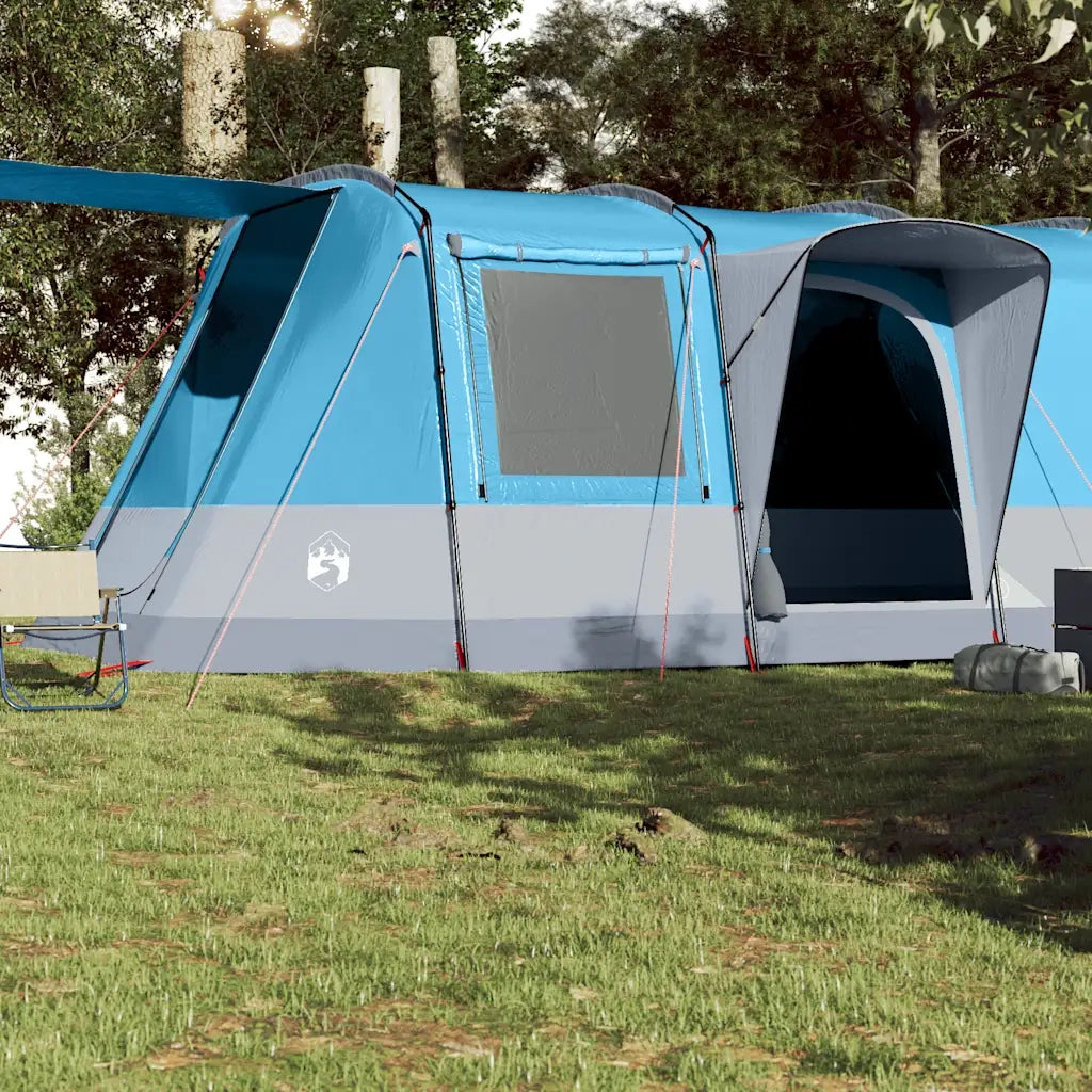 Tenda da Campeggio | Tenda Familiare a Tunnel per 4 Persone Blu Impermeabile