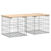 Panchina Giardino | Panca da Giardino Design Gabbione 103x44x42 cm Legno Massello Pino