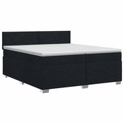 Letto box spring con materasso Nero 200 x 200 cm Tessuto 3450567