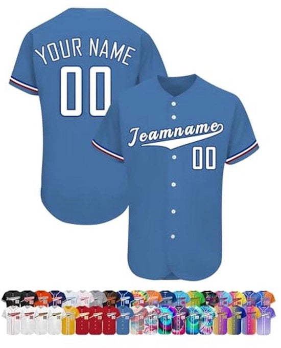 Maglia di baseball personalizzata per uomini, donne e bambini - Personalizza con nome, numero o logo