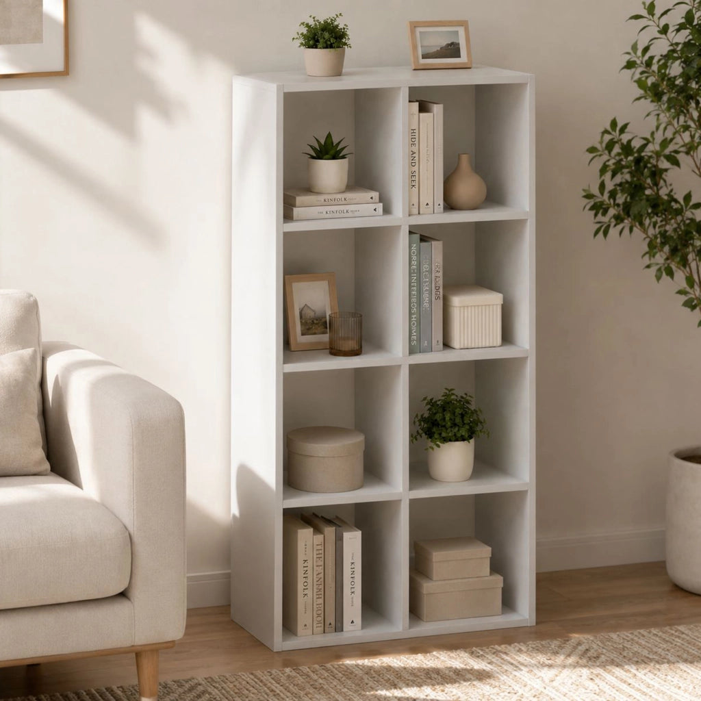 Biblioteca Lifatila, Libreria 6 Ripiani, 61x30x121h cm Bianco