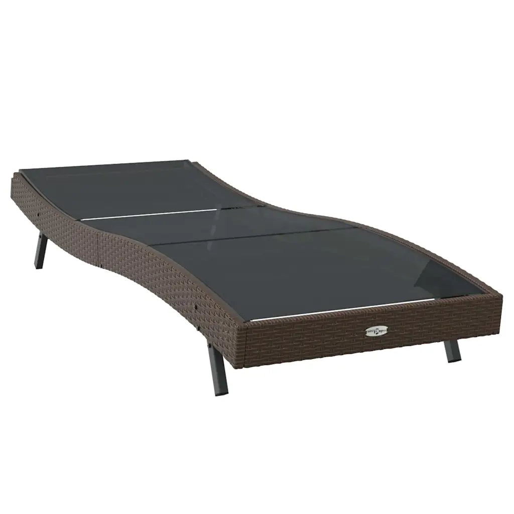 vidaXL Lettino 1-persona 70 x 197 x 82 cm Rattan sintetico, Metallo