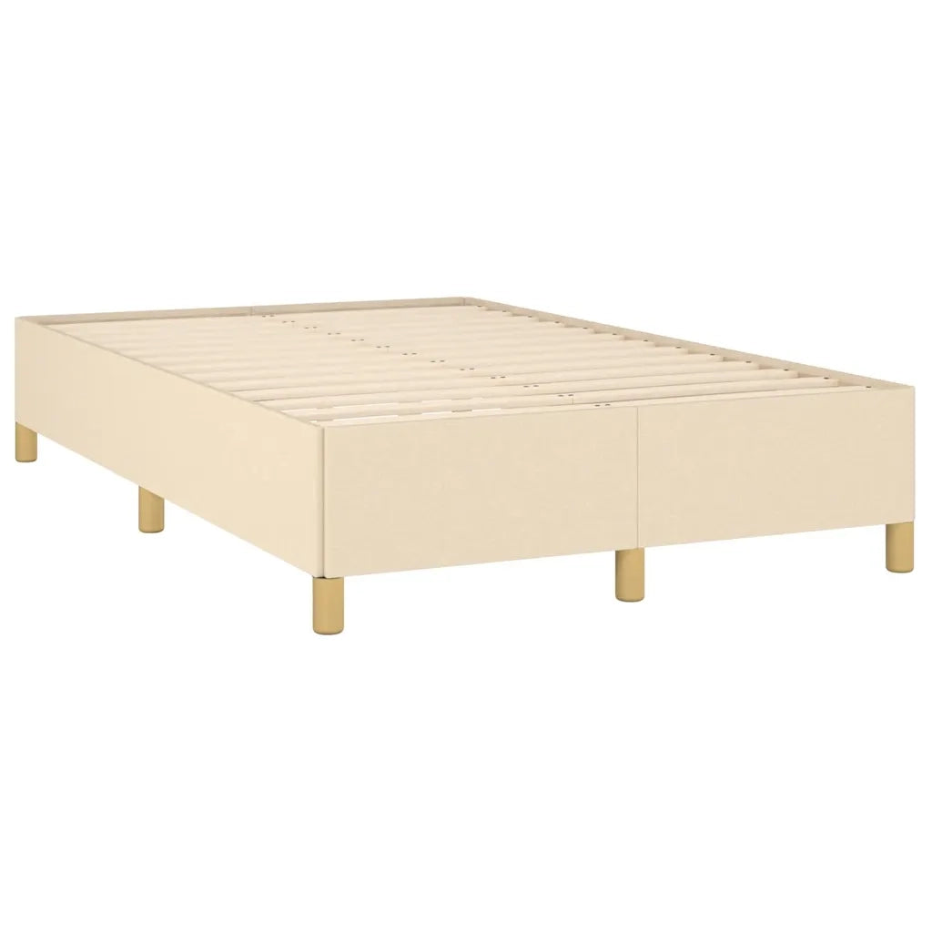 Letto a Molle con Materasso e LED Crema 120x190 cm in Tessuto 3270279