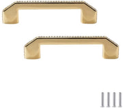 Deleghe Decorative con Piastrine in Oro - 2 Pezzi - Maniglie per Porta - Decorazioni per Mobili - Maniglie in Oro - Dimensione 96mm