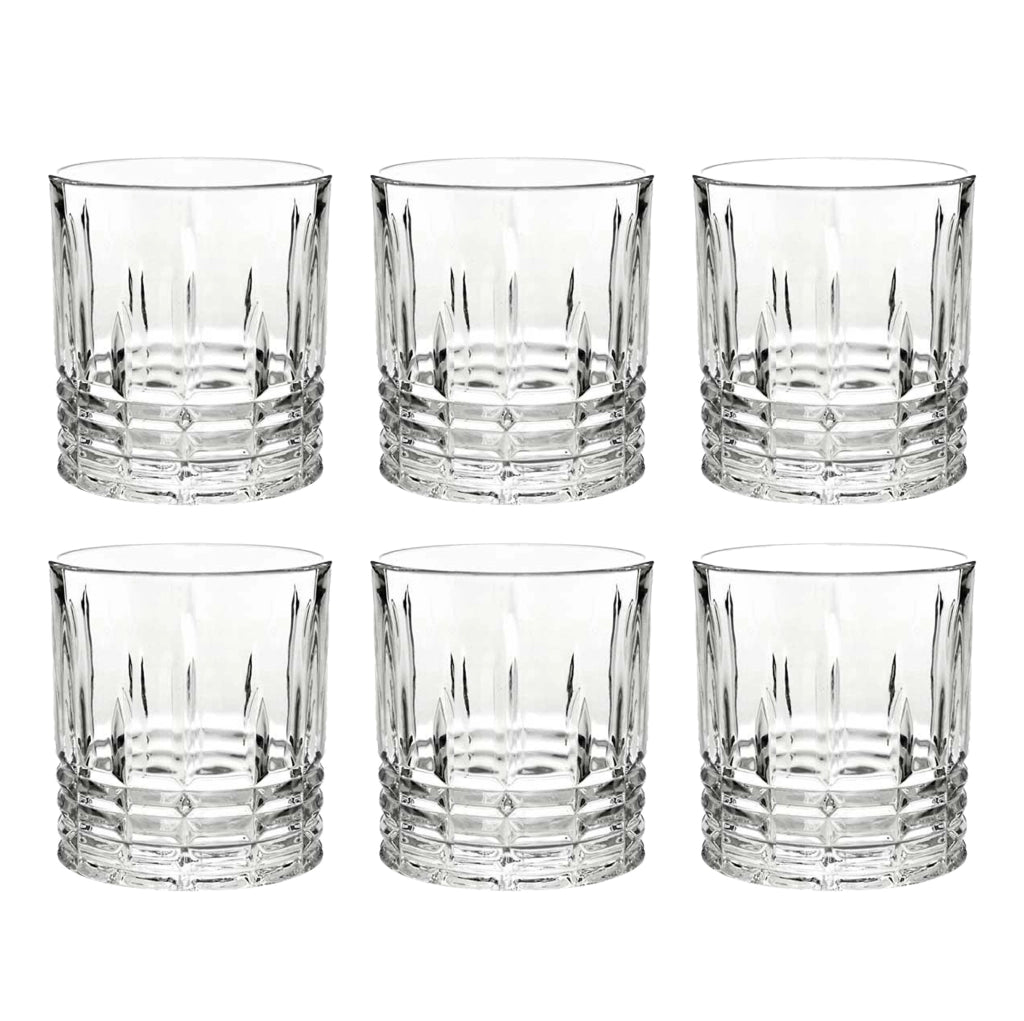 SET 6 BICCHIERI OLD STYLE IN VETRO PER APERITIVO, COCKTAIL 300 ML 8X9H CM