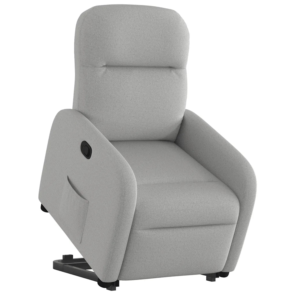 Poltrona Alzapersona Reclinabile Grigio Nuvola in Tessuto 3302981