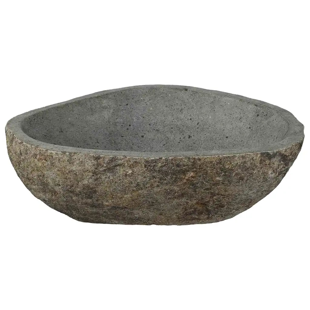 vidaXL Lavabo Grigio chiaro (46-52) x (35-40) x 15 cm Pietra di Fiume