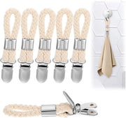 Set di 6 chiusini per asciugamani, appesi per asciugamani, chiusini per asciugamani con anelli, chiusini per asciugamani senza cucitura, chiusini per asciugamani, chiusini per asciugamani da appendere per cucina, bagno, balcone