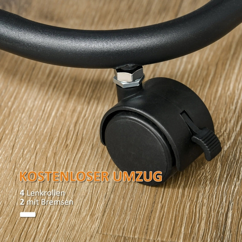 CARRELLO portaoggetti girevole 33x33x77 cm nero in acciaio, 4 cestelli
