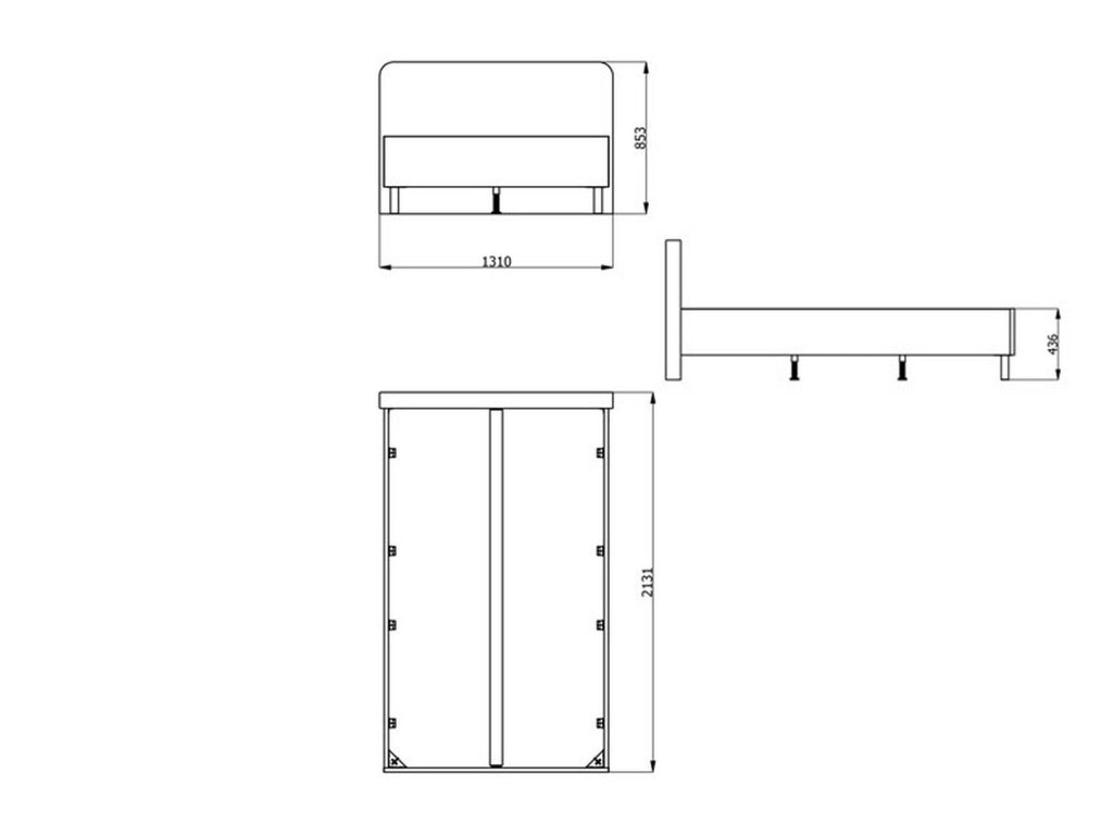 Norcia, Letto Piazza e Mezza Dimensione Materasso 120x200 cm, Marrone Rovere