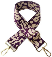 Cintura Regolabile 80-130 cm - Cinturino per Borse - Cinturino per Spalle - Coton - 5 cm Largo - Disegno Leopardo - Cinturino per Borsa