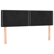 Testiera | Testata Nera 144x5x78/88 cm in Velluto