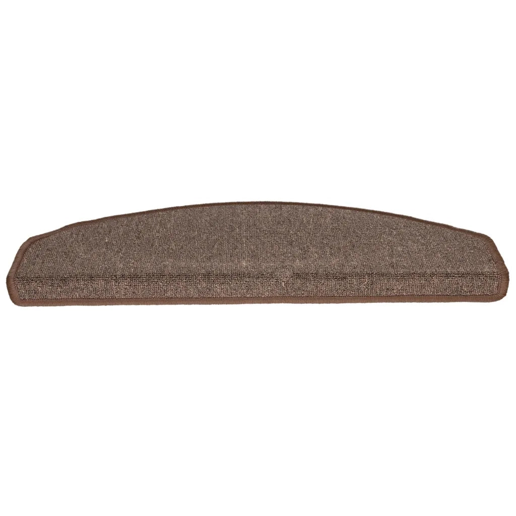 Tappetini per scale 15 pz 65x24x4 cm Marrone caffè Semicircolari Grandi 133888