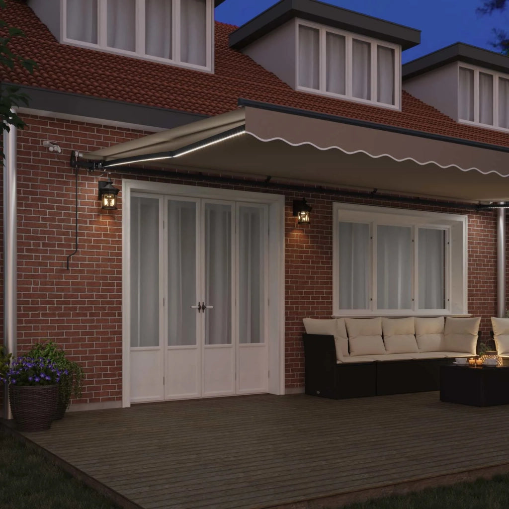 Tessuto per Tenda con Beige 600 × 300 cm Poliestere 3331644