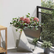 Fioriera-Vaso-Contenitore per Piante Argento 50 x 50 x 50 cm Acciaio zincato