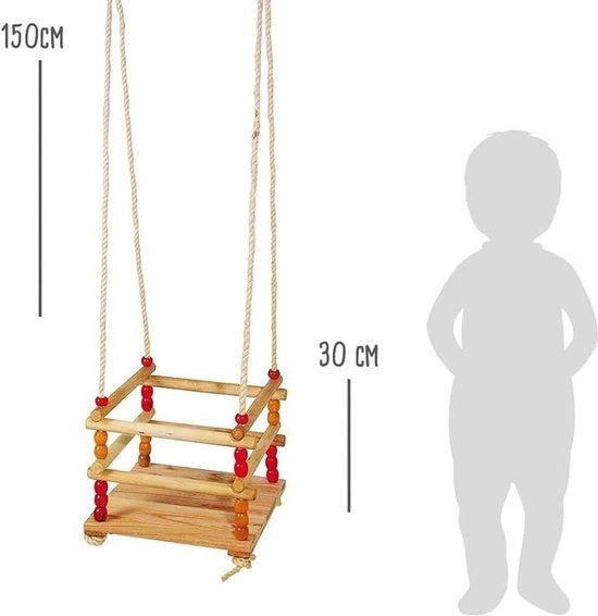 Sedia oscillante in legno - sistema di equilibrio stimolante - indoor outdoor - da 18 mesi
