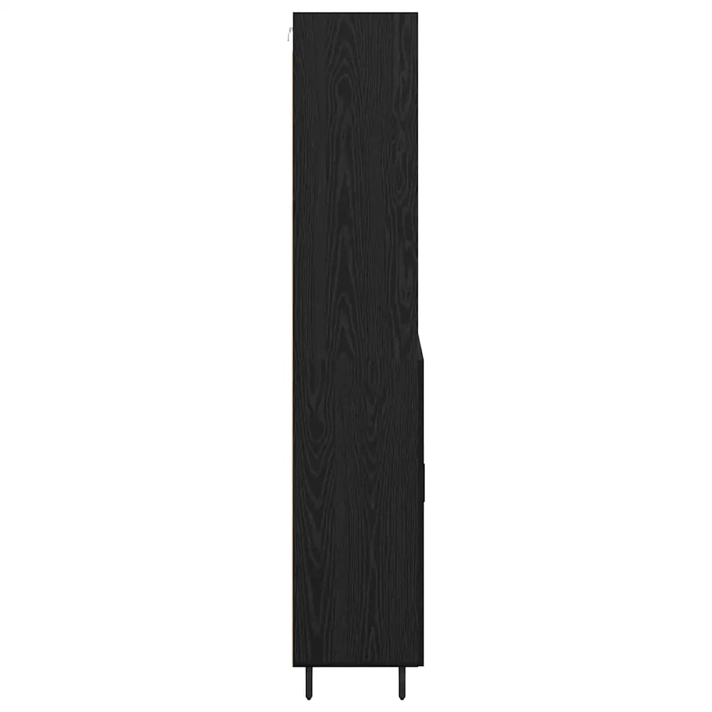 Credenza-Buffet-Armadio da cucina Rovere Nero 69,5 x 34 x 180 cm 821282