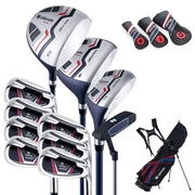 Set di mazze da golf da uomo da 85 cm con putter di precisione e pratica sacca con supporto in metallo blu 20_0011465
