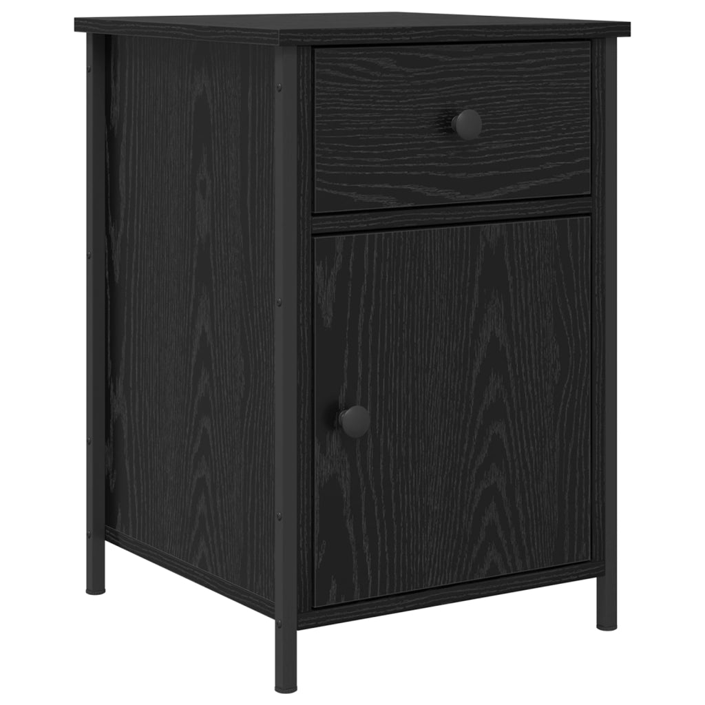 Comodini 2 pcs Rovere Nero 40x42x60 cm Legno ingegnerizzato