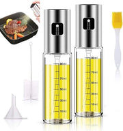Kit di pulizia per superfici con spray 100 ml, flacone con pennello in silicone e pennello per flacone, ideale per cucina, cottura e grilling, confezione da 2.